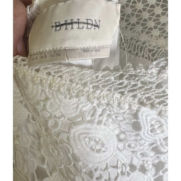 Anthropologie x BHLDN Edina Tea Length Midi Dress- Wedding- Easter- Formal- LIT! - Picture 4 of 16